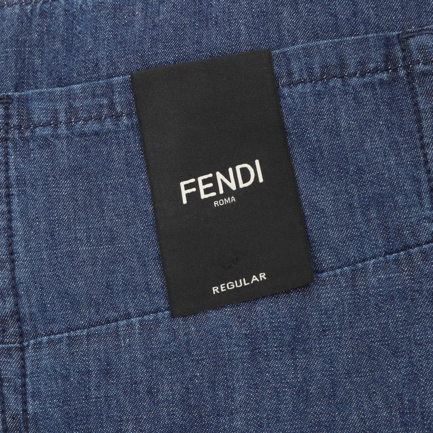 FENDI Trousers Cotton Denim Blue 46-52 B70202610040073 - Image 7