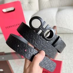 FERRAGAMO Belts Black 3.5cm Width A7010050003