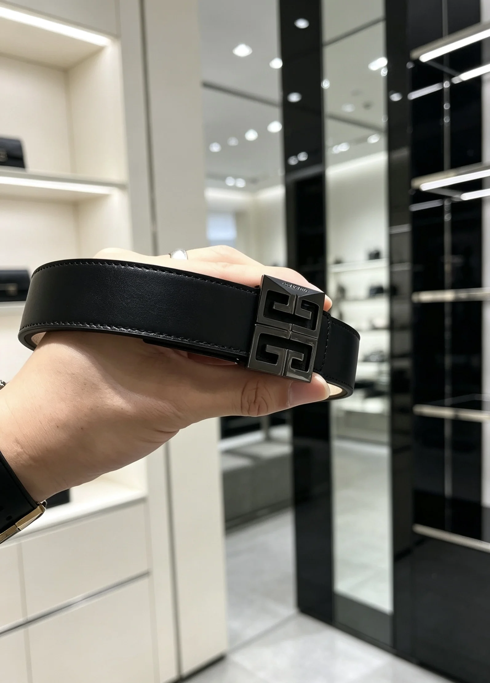 GUCCI Belts Black-Silver 30mm Width A8010050146 - Image 2
