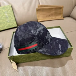 GUCCI Caps Black-Green-Red F010072059