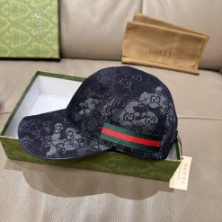 Alternative view of GUCCI Caps Black-Green-Red F010072059
