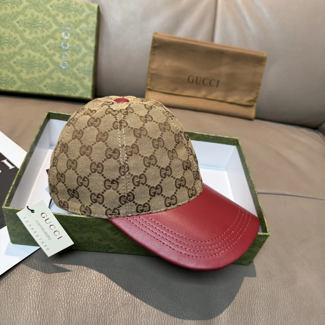 GUCCI Caps Brown-Red F510071629 - Image 3