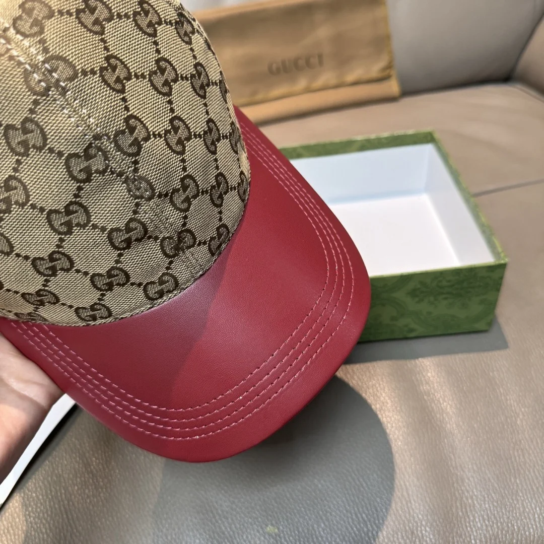 GUCCI Caps Brown-Red F510071629 - Image 5