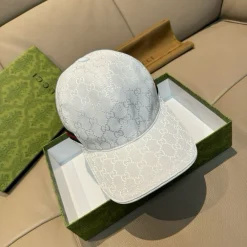 Alternative view of GUCCI Caps Canvas Leather White-Green-Red One Size F010071299