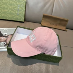 Alternative view of GUCCI Caps Cotton Pink-Silver One Size F510070224