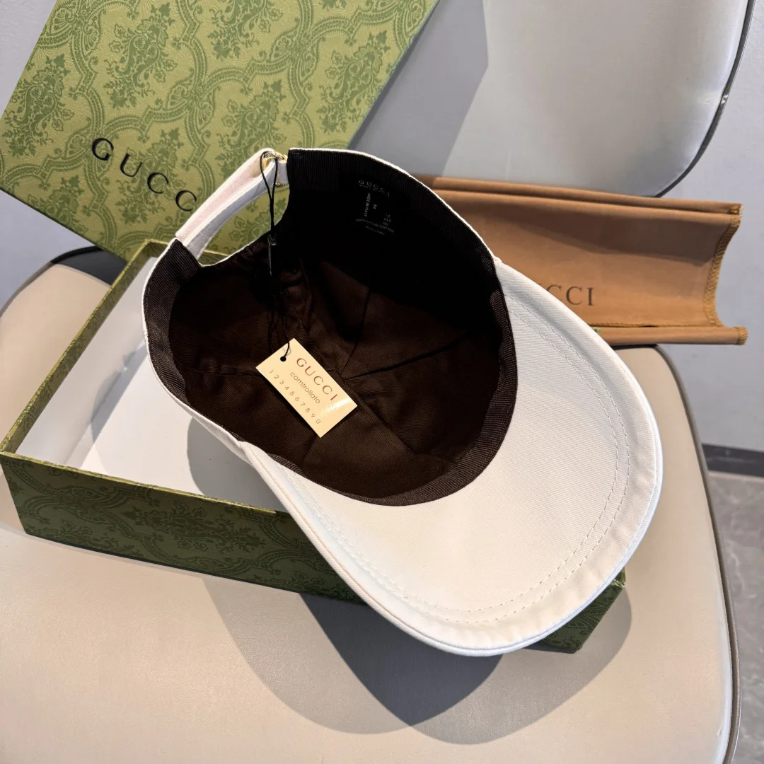 GUCCI Caps Cotton White-Red-Blue-Black F510070984 - Image 7