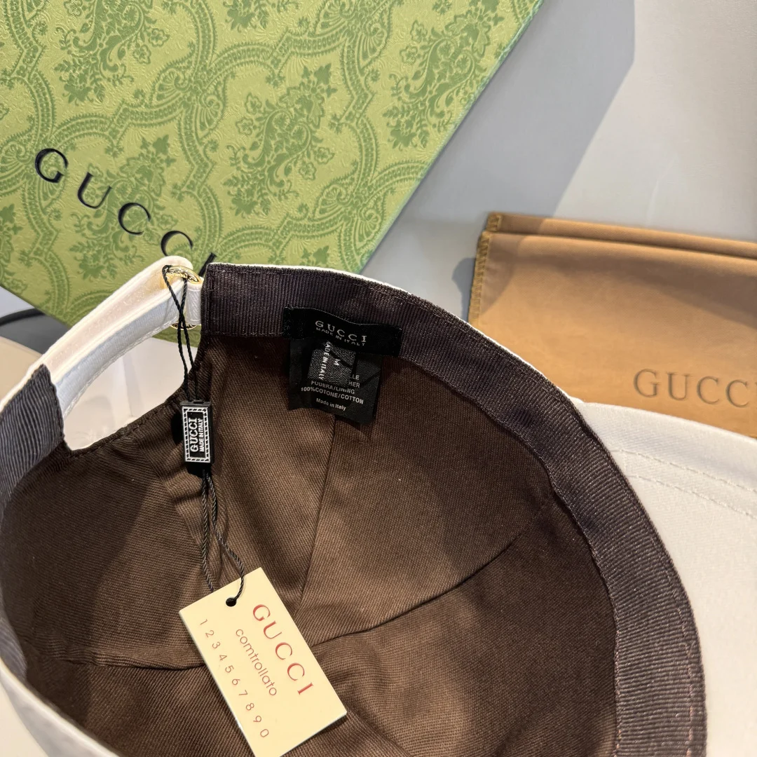 GUCCI Caps Cotton White-Red-Blue-Black F510070984 - Image 8