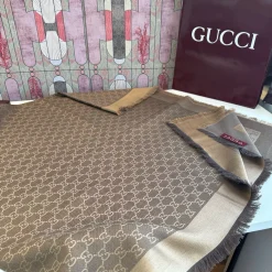 Alternative view of GUCCI Scarves Brown-Beige A7010071257
