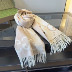 GUCCI Scarves Cashmere Beige-White One Size A1510071539