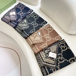 Alternative view of GUCCI Scarves Cashmere Black-Navy-Pink 70_180CM A0510070104