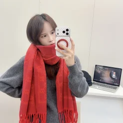 Alternative view of GUCCI Scarves Red 180-60CM D210070129