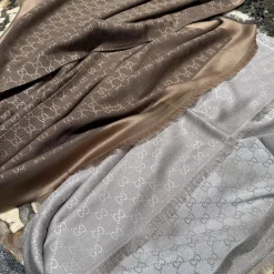 Alternative view of GUCCI Scarves Silk Cashmere Beige-White One Size A6510070877