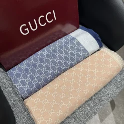Alternative view of GUCCI Scarves Silk Cashmere White-Gold 140_140 A6510070878