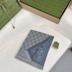 Alternative view of GUCCI Scarves Wool Grey-Black 48_180CM I510070759