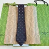 GUCCI Ties Silk Jacquard Black-Red One Size F010070669