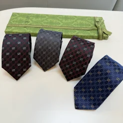 Alternative view of GUCCI Ties Silk Jacquard Black-Red One Size F010070669