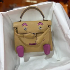 HERMES Bags Tan-Pink 16CM A35010063388