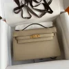 HERMES Clutches Bags Beige-Gold 22CM F5010061552