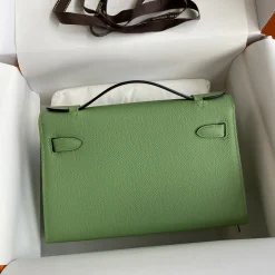 Alternative view of HERMES Clutches Bags Green-Gold F5010061548