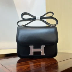 HERMES Shoulder Bags Black-Silver 19X23CM A05010061807