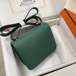 Alternative view of HERMES Shoulder Bags Epsom Leather Green-Silver 19CM H5010062034