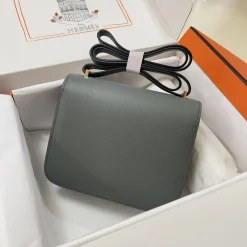 Alternative view of HERMES Shoulder Bags Epsom Leather Grey-Gold 19CM H5010062007