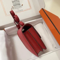 Alternative view of HERMES Shoulder Bags Epsom Leather Red-Silver 19CM H5010062133