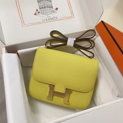 HERMES Shoulder Bags Epsom Leather Yellow-Gold H5010061958