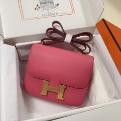 HERMES Shoulder Bags Pink-Gold H5010062016