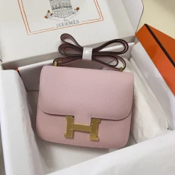 HERMES Shoulder Bags Pink-Gold H5010062045