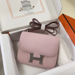 HERMES Shoulder Bags Pink-Silver H5010062049