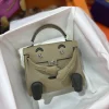 HERMES Top Handle Bags Beige-Gray A35010063333
