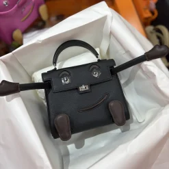 Alternative view of HERMES Top Handle Bags Black-Brown A35010063369