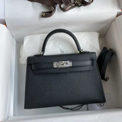 HERMES Top Handle Bags Black F5010062288
