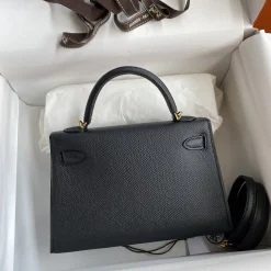 Alternative view of HERMES Top Handle Bags Black-Gold F5010062291