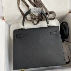 Alternative view of HERMES Top Handle Bags Black-Silver A05010060358