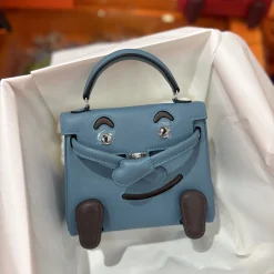 HERMES Top Handle Bags Blue-Brown A35010063355