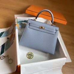 HERMES Top Handle Bags Blue-Gold A05010060884