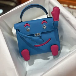 Alternative view of HERMES Top Handle Bags Blue-Pink 16CM A35010063384