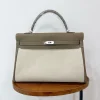 HERMES Top Handle Bags Brown-Beige A85010062385