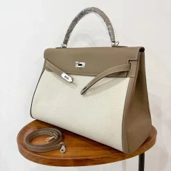 Alternative view of HERMES Top Handle Bags Brown-Beige A85010062385