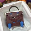 HERMES Top Handle Bags Brown-Blue A35010063336