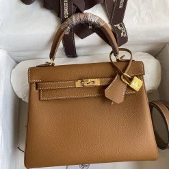 HERMES Top Handle Bags Brown-Gold A05010060034