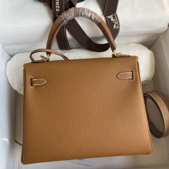Alternative view of HERMES Top Handle Bags Brown-Gold A05010060034