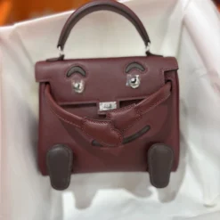 HERMES Top Handle Bags Burgundy A35010063372