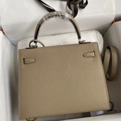 Alternative view of HERMES Top Handle Bags Epsom Leather Beige-Gold 25CM A05010060327