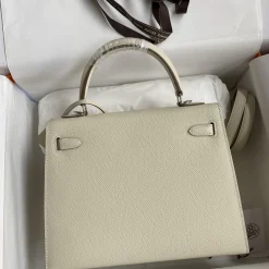 Alternative view of HERMES Top Handle Bags Epsom Leather Beige-Silver 25CM A05010060317