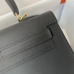Alternative view of HERMES Top Handle Bags Epsom Leather Black-Gold 25 A05010060104