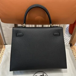 Alternative view of HERMES Top Handle Bags Epsom Leather Black-Gold 25CM A05010060735