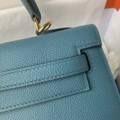 Alternative view of HERMES Top Handle Bags Epsom Leather Blue-Gold 25 A05010060115